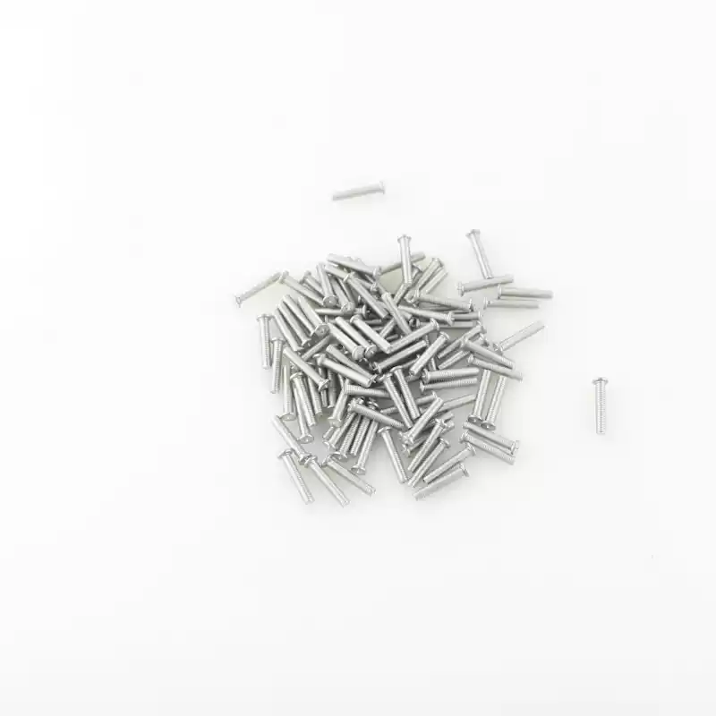Aluminium Alloy Capacitor Discharge Weld Studs M3 x 16mm Length photographed closer in