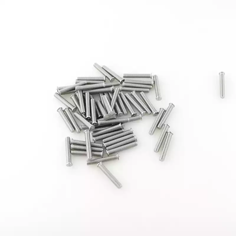 Stainless Steel CD Weld Studs M5 x 30mm Length (A2 spec.) photographed closer in