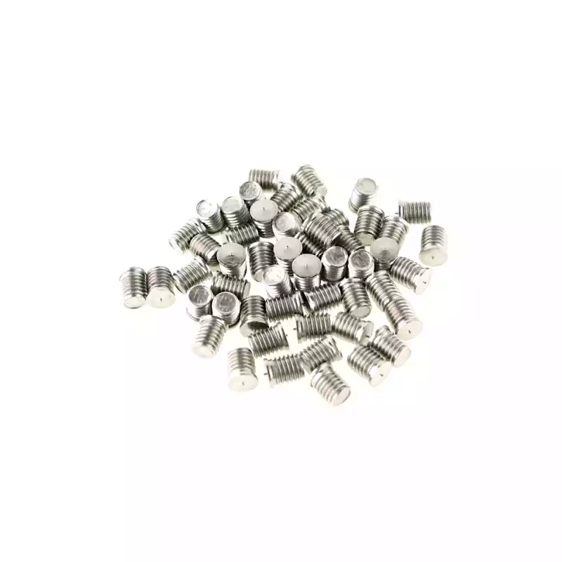 Stainless Steel CD Weld Studs M10 x 12mm Length (A2 spec.) photographed closer in