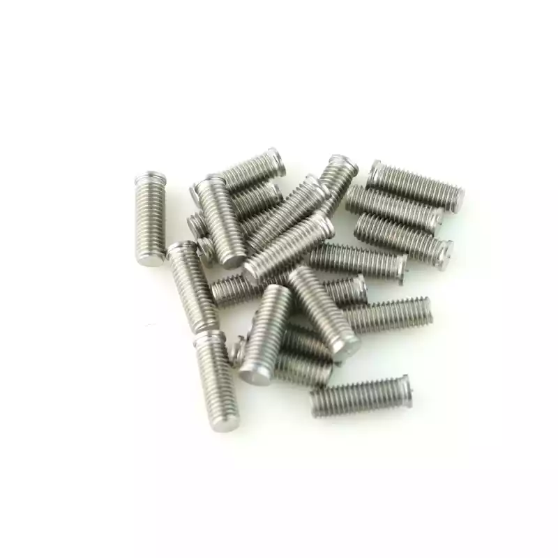 Stainless Steel CD Weld Studs M10 x 30mm Length (A2 spec.) photographed closer in