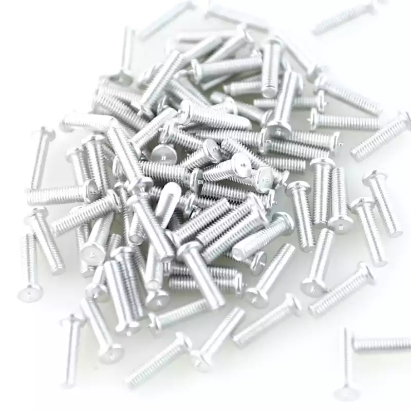 Product image extreme close up of Aluminium Alloy Capacitor Discharge Weld Studs M3 x 12mm Length