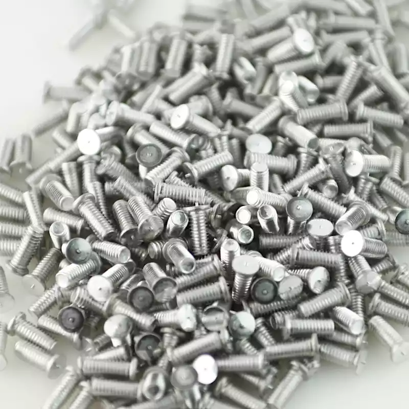Product image extreme close up of Aluminium Alloy Capacitor Discharge Weld Studs M4 x 8mm Length