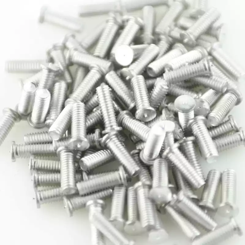 Product image extreme close up of Aluminium Alloy Capacitor Discharge Weld Studs M4 x 12mm Length