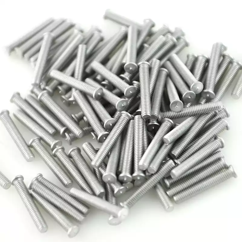 Product image extreme close up of Aluminium Alloy Capacitor Discharge Weld Studs M4 x 25mm Length