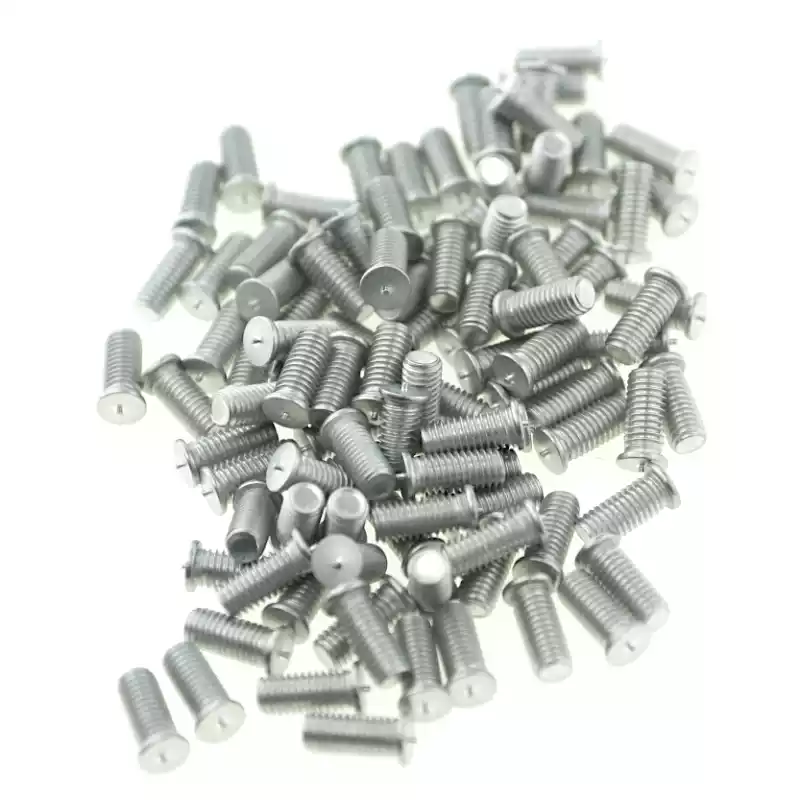 Product image extreme close up of Aluminium Alloy Capacitor Discharge Weld Studs M5 x 12mm Length