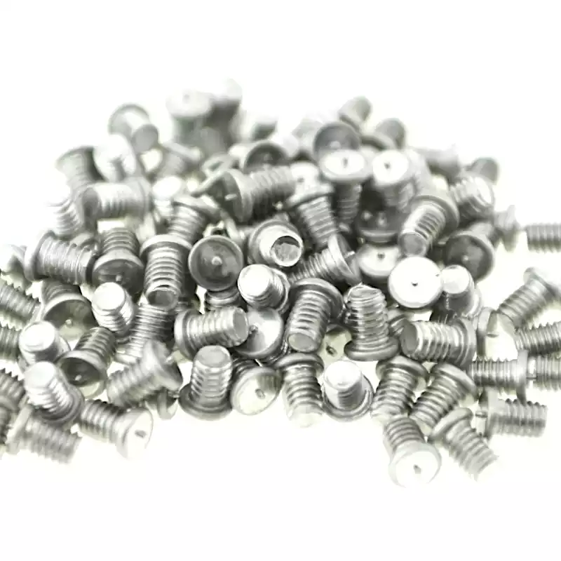 Product image extreme close up of Stainless Steel CD Weld Studs M4 x 06mm Length (A2 spec.)