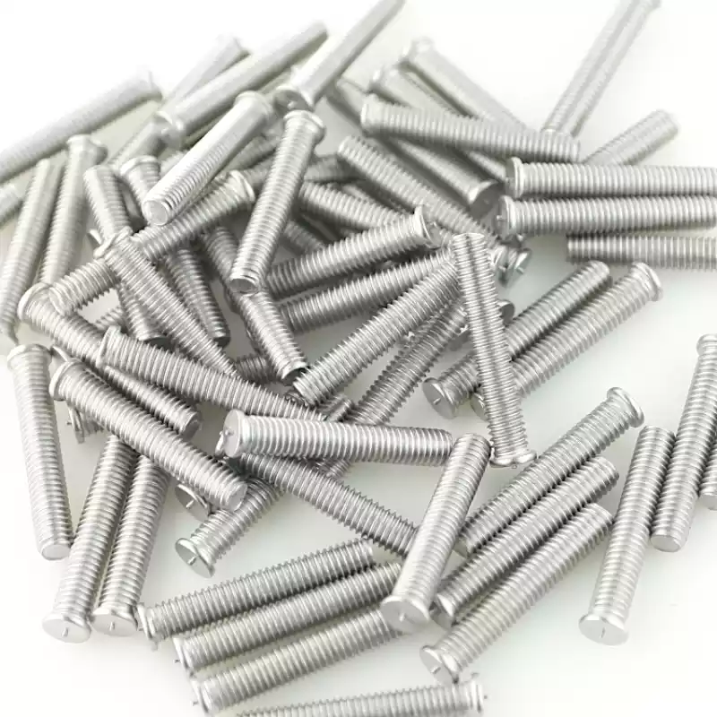 Product image extreme close up of Stainless Steel CD Weld Studs M6 x 35mm Length (A2 spec.)
