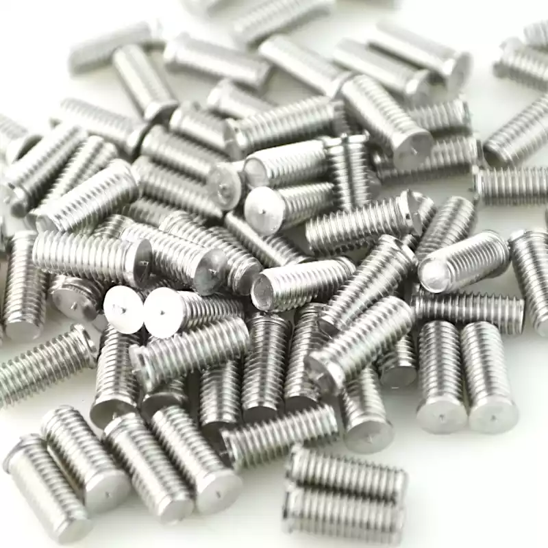 Product image extreme close up of Stainless Steel CD Weld Studs M8 x 20mm Length (A2 spec.)