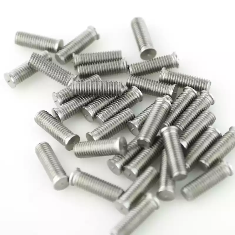 Product image extreme close up of Stainless Steel CD Weld Studs M8 x 25mm Length (A2 spec.)