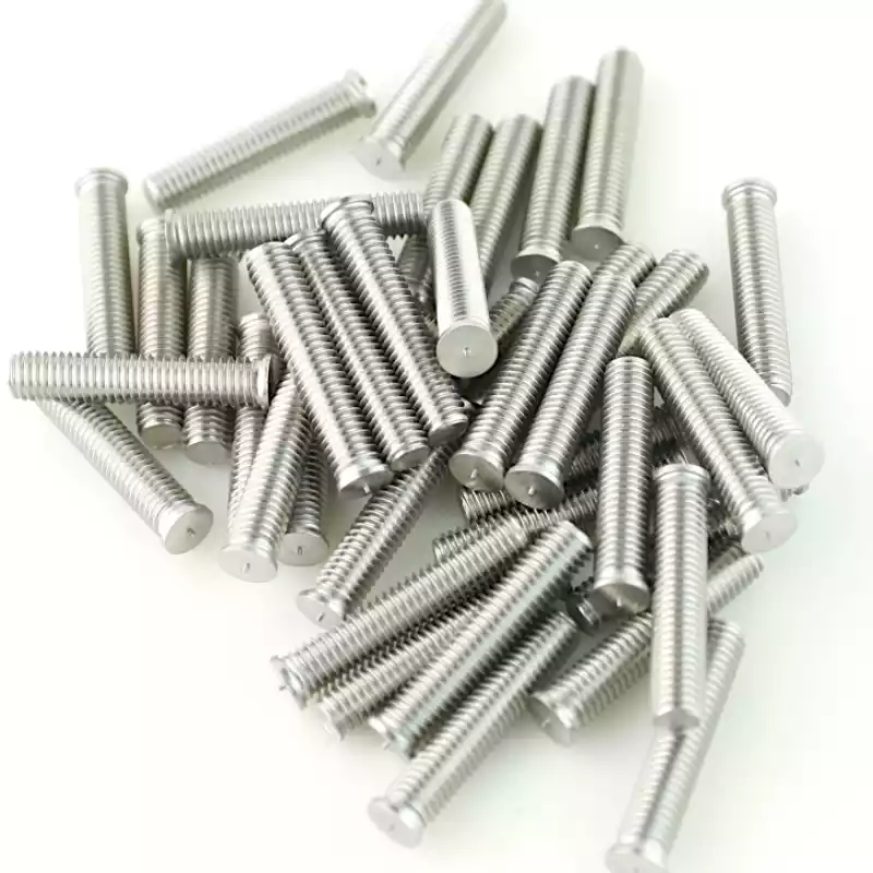 Product image extreme close up of Stainless Steel CD Weld Studs M8 x 40mm Length (A2 spec.)