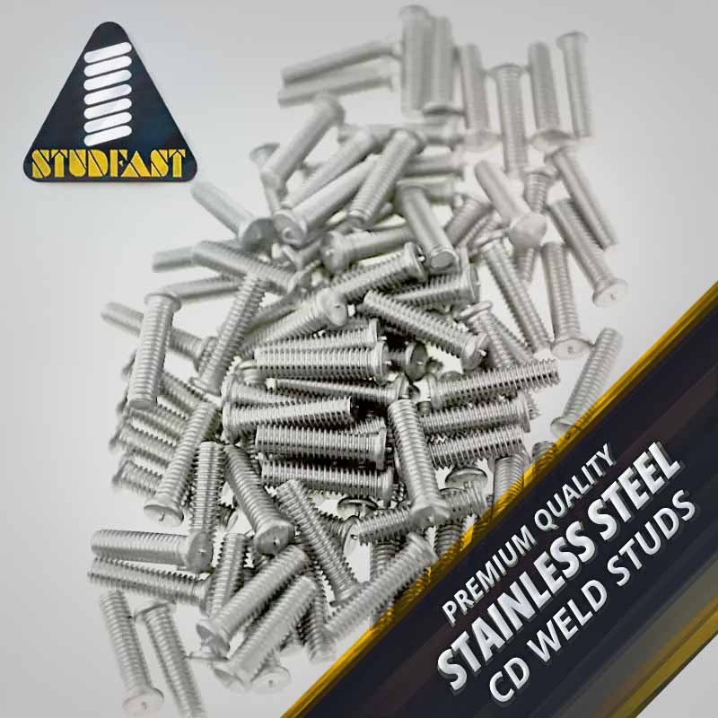 Stainless Steel CD Weld Studs M4 x 16mm Length (A2 spec.) Studfast