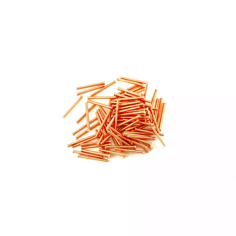 mall Product Image for Angle B of Mild Steel CD Weld Studs M4 x 40 mm Length (copper flashed)