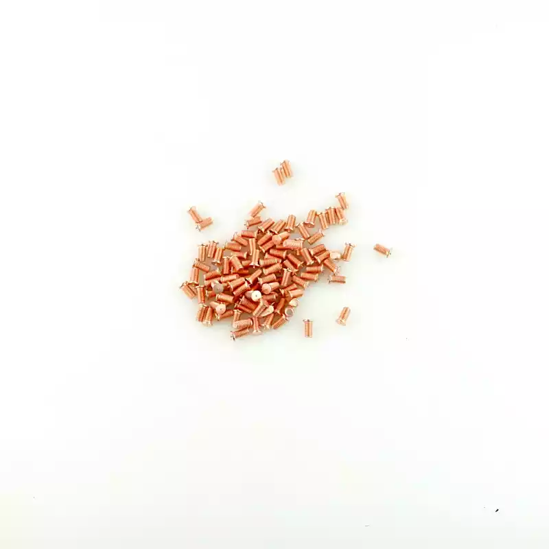mall Product Image for Angle B of Mild Steel CD Weld Studs M5 x 10mm Length (copper flashed)