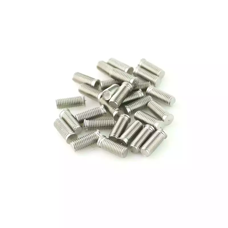 Stainless Steel CD Weld Studs M10 x 25mm Length (A2 spec.) photographed closer in