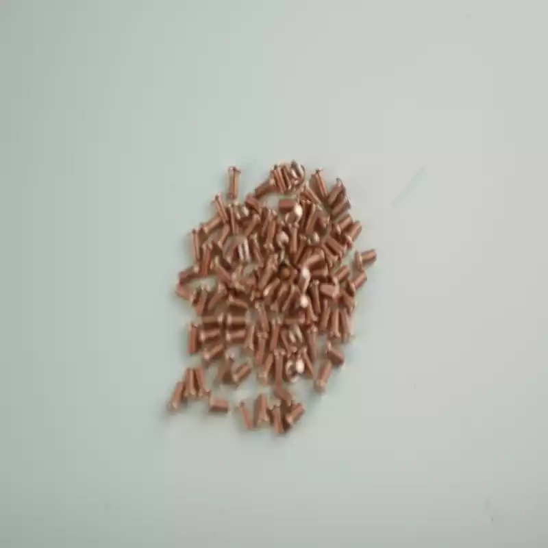 Mild Steel CD Weld Studs M3 x 6mm Length (copper flashed)