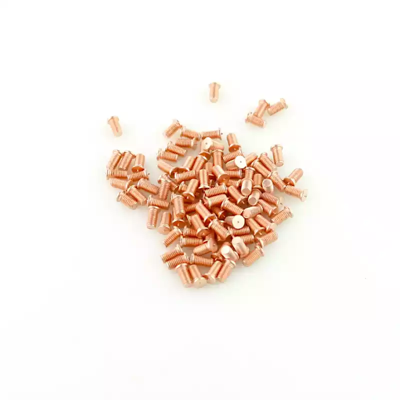 Mild Steel CD Weld Studs M5 x 10mm Length (copper flashed)