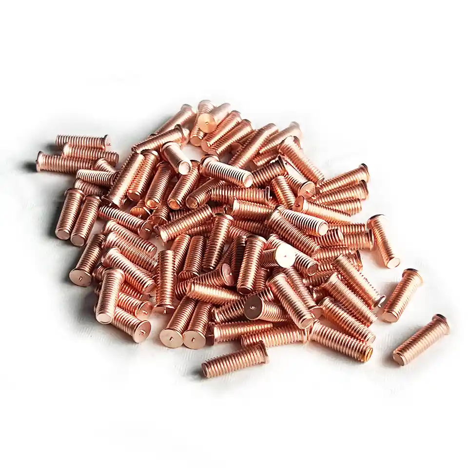Mild Steel CD Weld Studs M5 x 16mm Length (copper flashed)