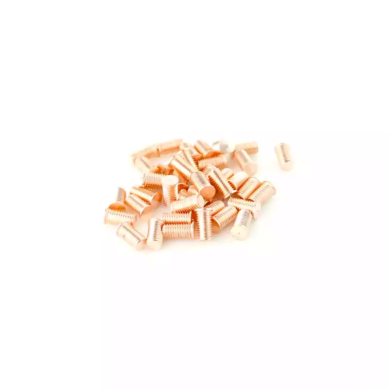 Mild Steel CD Weld Studs M10 x 20mm Length (copper flashed)