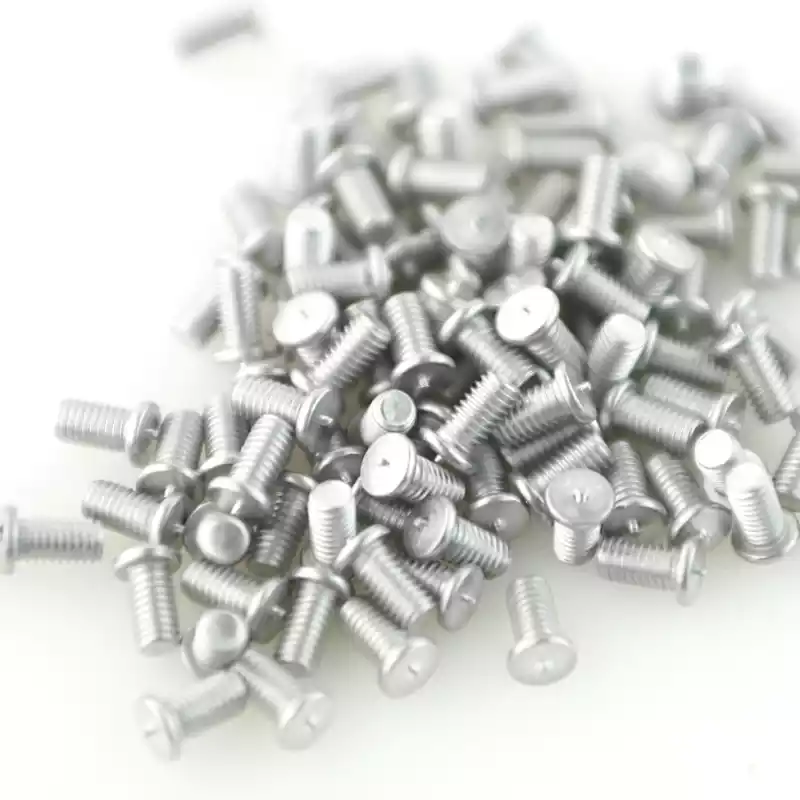 Product image extreme close up of Aluminium Alloy Capacitor Discharge Weld Studs M3 x 6mm Length