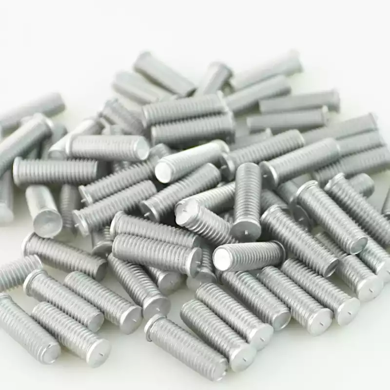 Product image extreme close up of Aluminium Alloy Capacitor Discharge Weld Studs M8 x 25mm Length