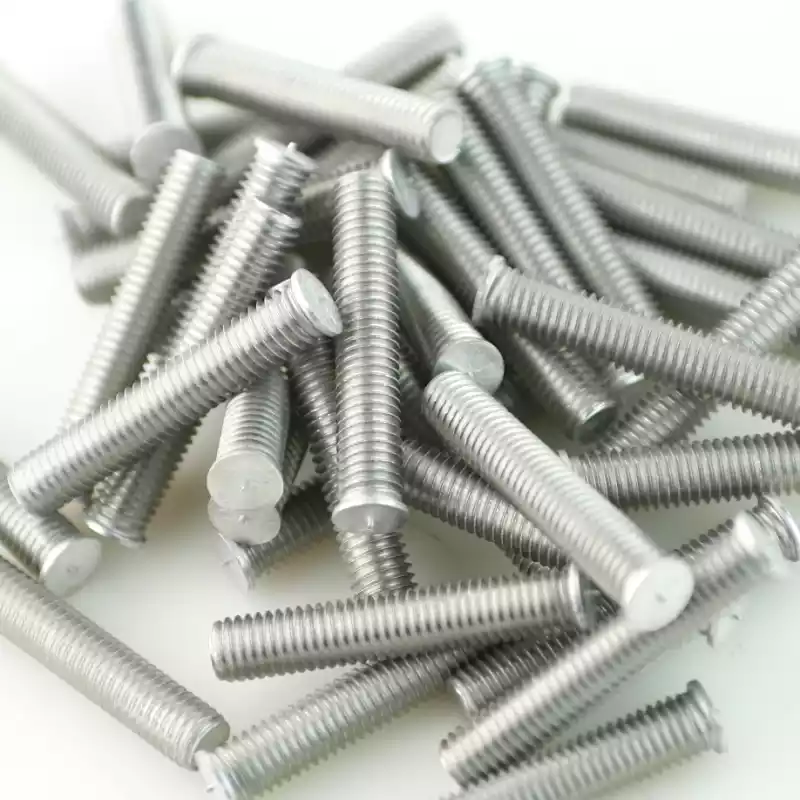Product image extreme close up of Aluminium Alloy Capacitor Discharge Weld Studs M8 x 45mm Length