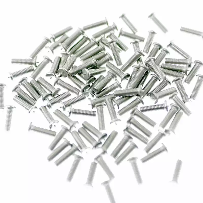 Product image extreme close up of Stainless Steel CD Weld Studs M3 x 10mm Length (A2 spec.)