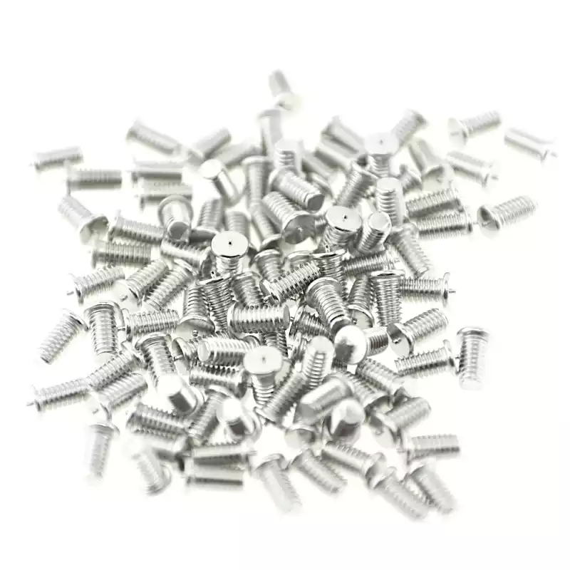 Product image extreme close up of Stainless Steel CD Weld Studs M4 x 8mm Length (A2 spec.)