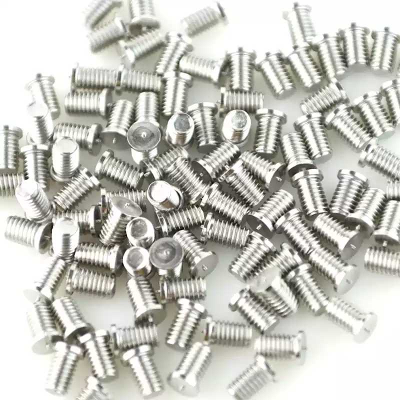 Product image extreme close up of Stainless Steel CD Weld Studs M6 x 8mm Length (A2 spec.)