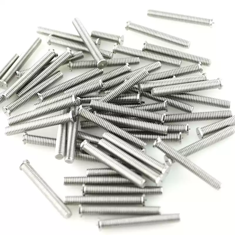 Product image extreme close up of Stainless Steel CD Weld Studs M6 x 45mm Length (A2 spec.)