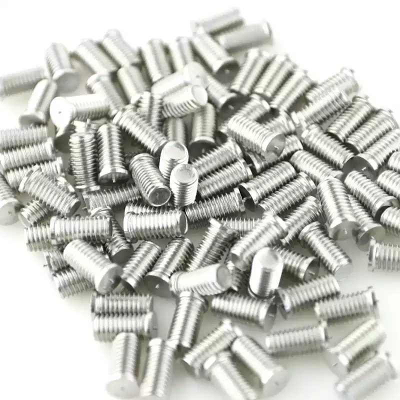 Product image extreme close up of Stainless Steel CD Weld Studs M8 x 16mm Length (A2 spec.)